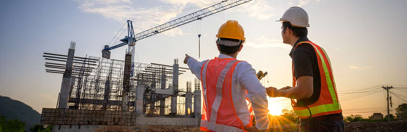people at a construction site