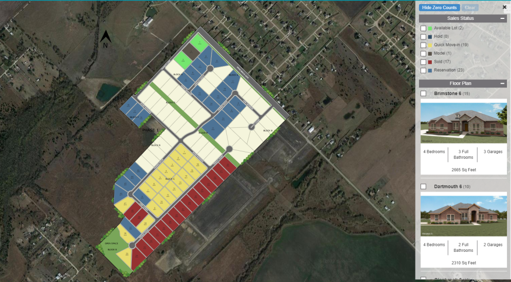 Berkshire Estates Development Map in Mesquite, TX