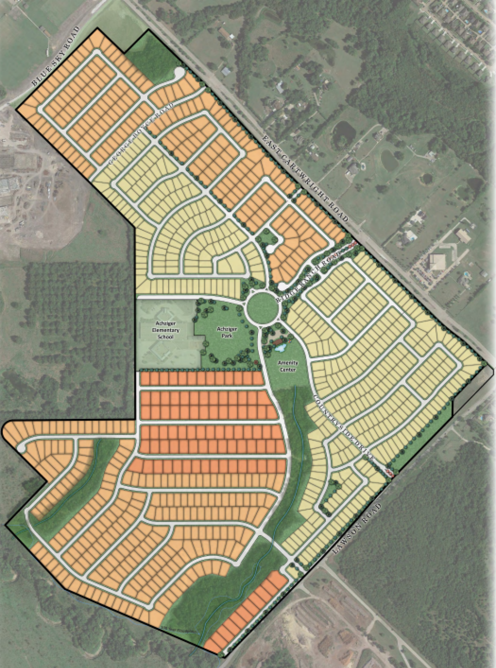 Ridge Ranch Development map in Mesquite, TX