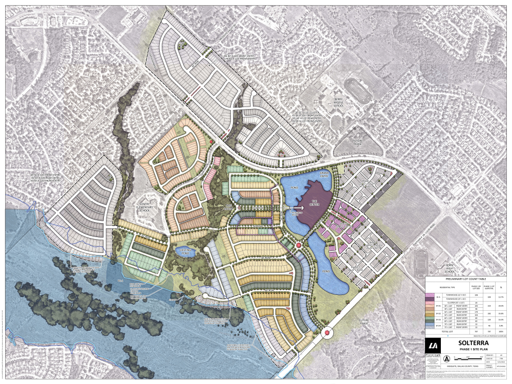 Map of Solterra Development in Mesquite, TX