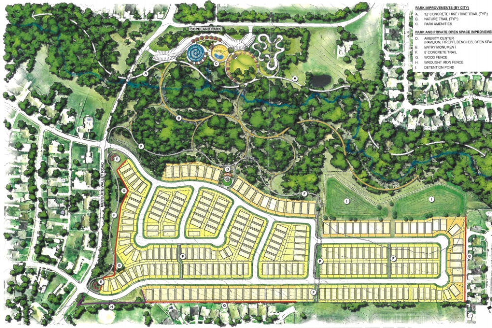 Valley Brooke development map in Mesquite, TX