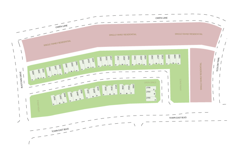 Map of Villas at Town East development in Mesquite, TX